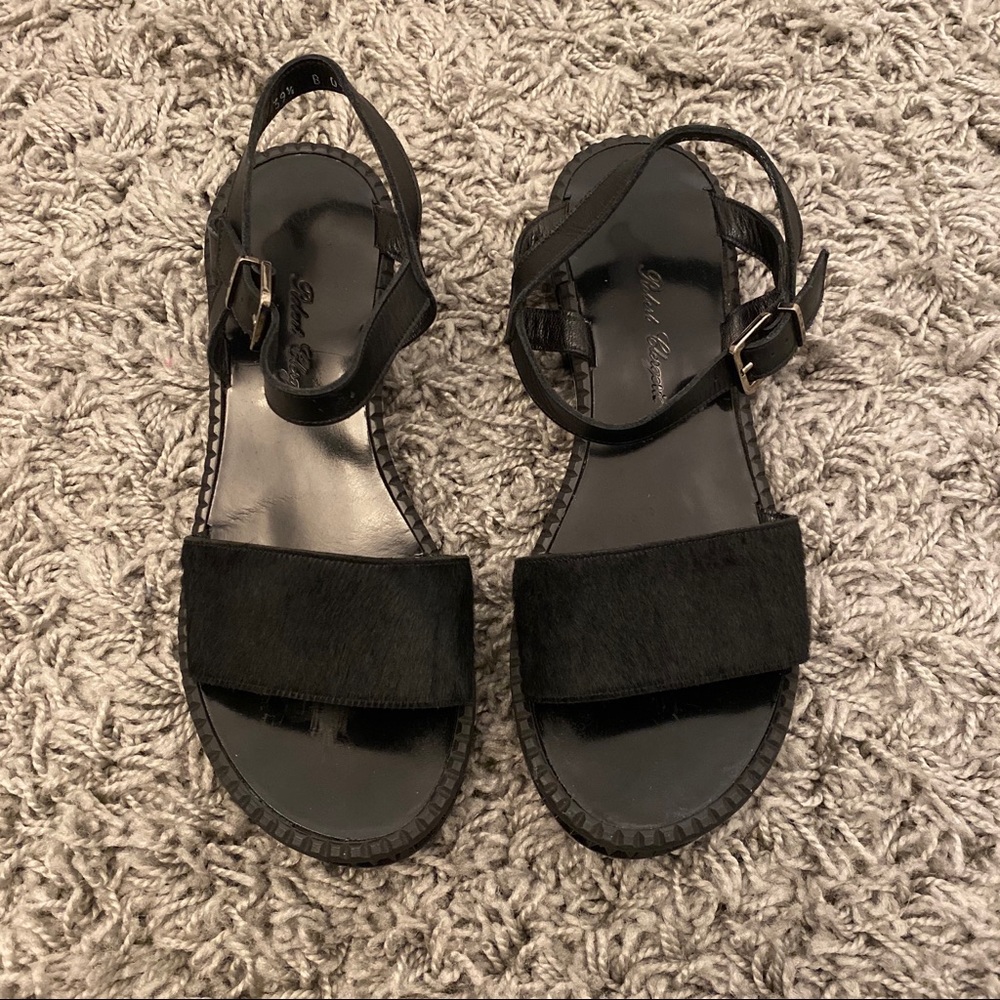 Robert Clergerie Paris Black Calf Hair Flats